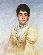 Almeida Junior Portrait of Joana Liberal da Cunha France oil painting artist